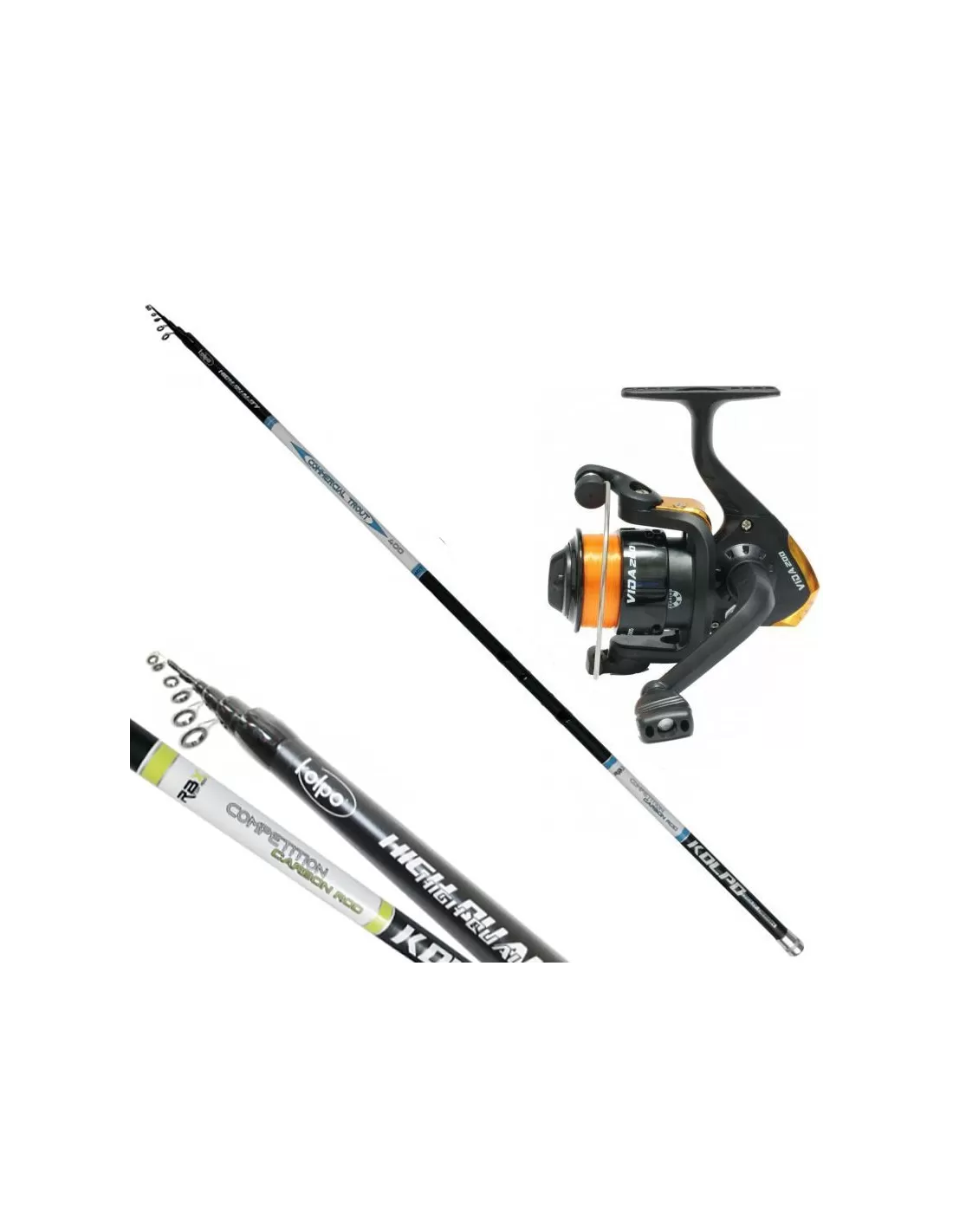 Kolpo Combo Pesca Surf Canna Carbonio Mulinello Pescaloccasione