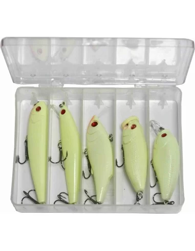 Yamashiro Albino Super Fluorescent Kit Minnow 5 pz