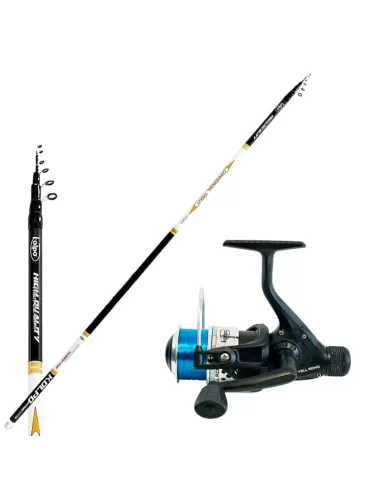 Combo for Trout Fishing in Lake with Carboinio Rod Reel and Wire