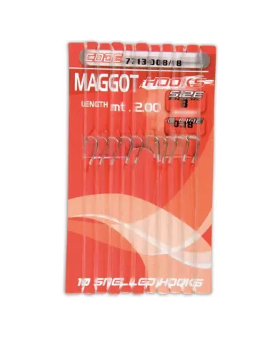 Hooks tied for Bigattino Maggot Hooks 10pc