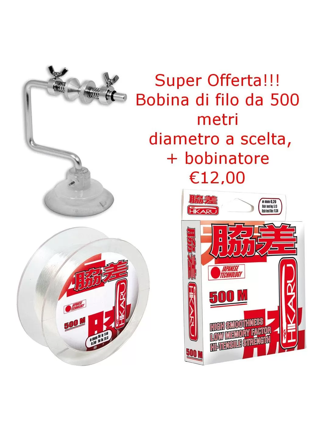 Offerta della settimana - Bobinatore e Filo da 500 metri 0,30