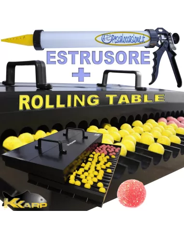 kit estrusore e tavola di rullaggio boilies carpfishing-Pescaloccasione