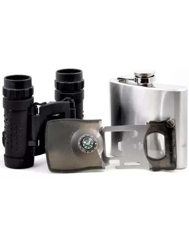 Kit binoculars compass and canteen