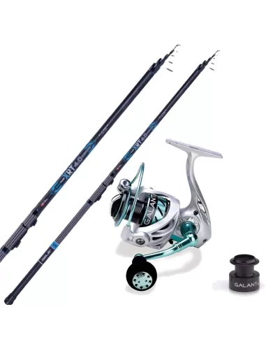 Combo Bolognese Canna Xrt Reel Galant Double Coil