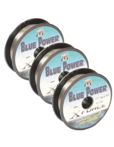 Kit 3 Coils Blue Power Fishing Wire 100 mt 0.18 0.25