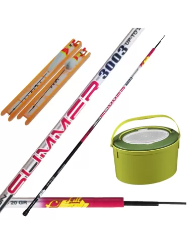 Combo Kit da Pesca Vivo Canna Lenze e Secchio