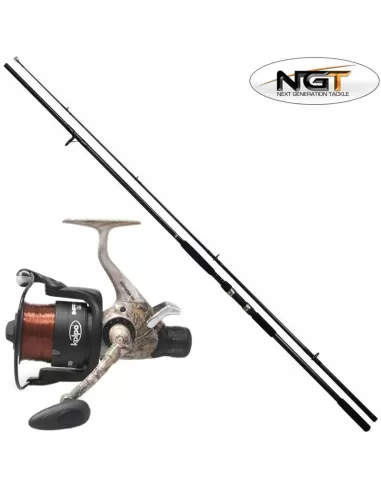 Combo Carpfishing Canna NGT Reel Camo Kolpo