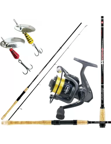 Kit Spinning Trout Rod Reel Wire and Fishing Rotary