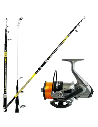 Combo Beach Ledgering Pesca in Mare dalla Spiaggia Mormore Canna Mulinello e Filo