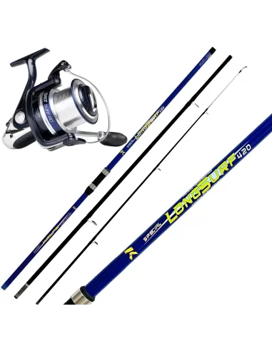 Combo Surfcasting Canna 3 Sezioni Mulinello Shakespeare Salt Surf 7000-Pescaloccasione