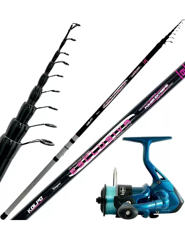 Kolpo kit Pesca Bolognese Offerta Canna 6 mt con Mulinello 