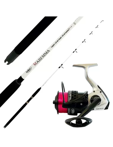 kolpo Kit Coast Trolling Rod 15/30 lbs Powerful Reel with Wire