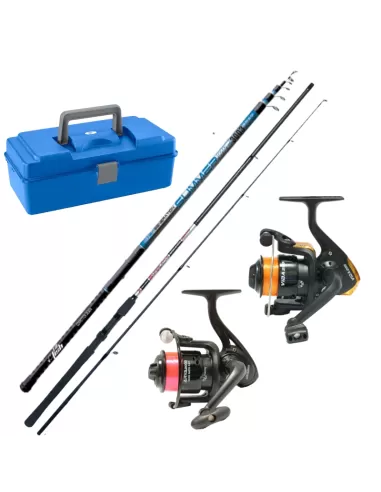 Combo Fishing Spinning Bolognese Reeds Reels Wires and Briefcase