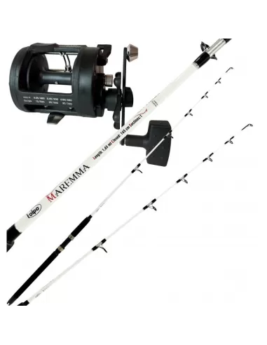 Shore Trolling Fishing Kit with Fishing Rod 15 30 lb and Rotating Reel