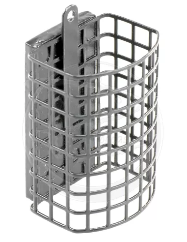 A metal cage feeder