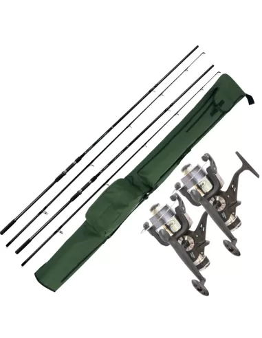 Kit CarpFishing 2 rods 2 reels 1 scabbard