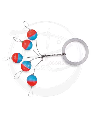 Lineaeffe Scorrifilo Bicolore Rotondo Galleggiante Segnalatore 5 pz-Pescaloccasione