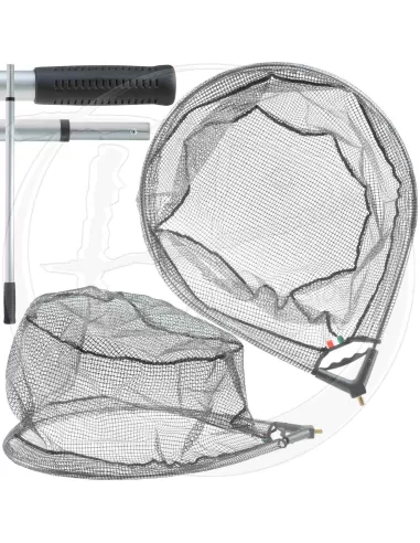 Landing net with rubberized head