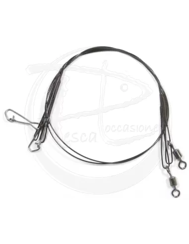 Black steel cable With Swivel and snap hook