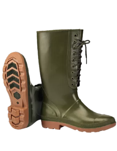 Spiral Rubber fishing and hunting Boots With Laces