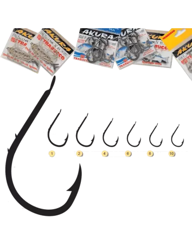 Trabucco fishing hooks Akura 535 N plated hook with Micro-pin buckle