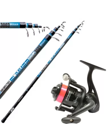 Combo Canna Da Pesca Bolognese Summer 3 m in kit Con Mulinello