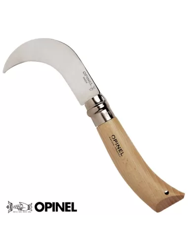 Opinel Coltello Inox Roncola Manico Faggio Numero 10-Pescaloccasione