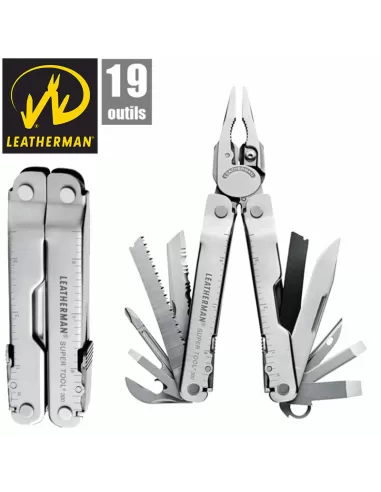 Leatherman Super Tool 300 Con Fodero Cuoio Pinza multiuso Pressionale 19 Attrezzi in Uno-Pescaloccasione