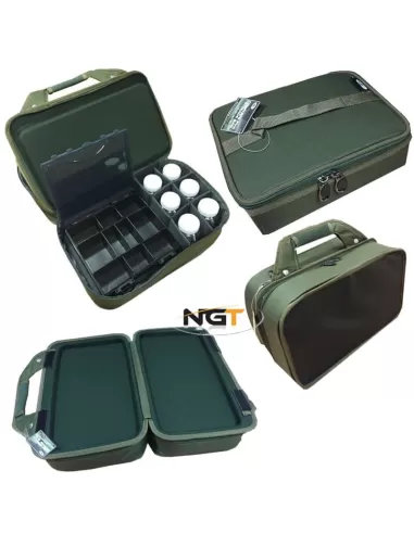 Ngt Folding Carp System And Storage Case Bosra Accessory Holder With Side Table