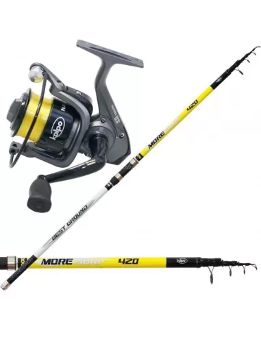 Kit Pesca Surf casting Canna Mulinello e Filo