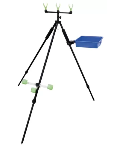 Tripode Alluminio 3 Canne Surf Telescopico Con Servitora -Pescaloccasione