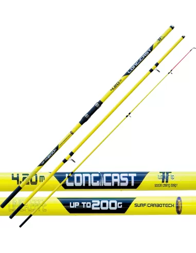 Canna da Pesca Surf Casting 3 Pezzi Long Cast 4.20-Pescaloccasione