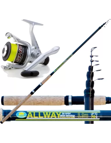 Kit Pesca Bolognese Tuttofare Canna + Mulinello + Filo