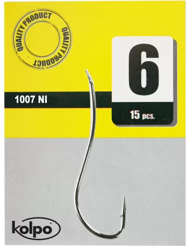 Ni-plated Kolpo Crooked 1007 fishing hooks