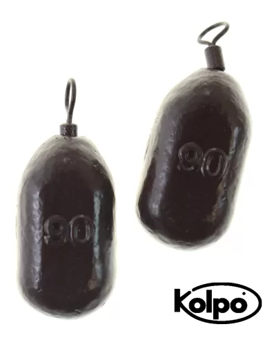 Lead Fishing Sinkers with Swivel Top Bomber Kolpo 2pz