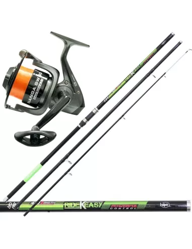 Kit Pesca Surf Casting Canna 3 Pezzi Big Mulinello Pesca-Pescaloccasione