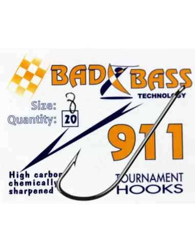 911 Bad Bass Tournament fishing hooks Bad Bass with loop