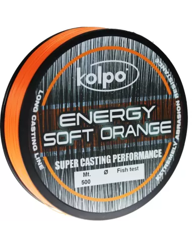 Filo da Pesca Energy Soft Orange Kolpo 500 mt 