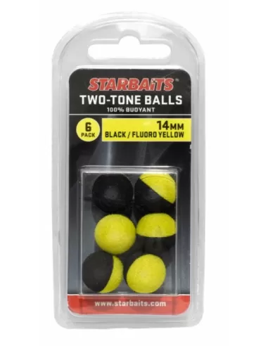 Boilies Due Colori nero giallo 14 mm Starbaits-Pescaloccasione