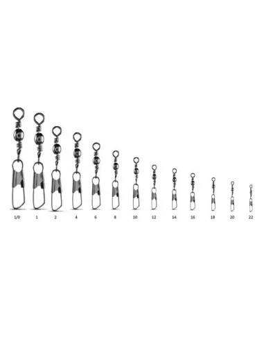 Swivel Barrel snap hook Fishing Kolpo 12 PCs