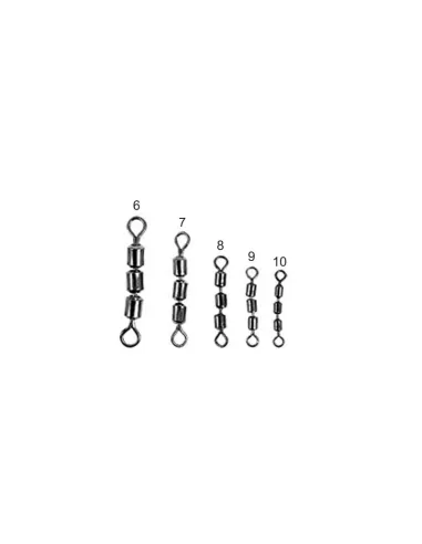 Fishing swivel Triple Rolling 12 PCs