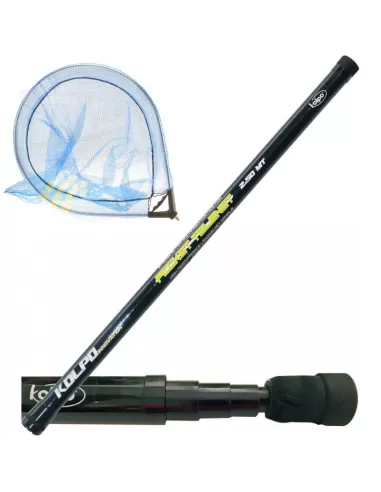 Complete landing net Telescopic fishing Pole 2.50 mt