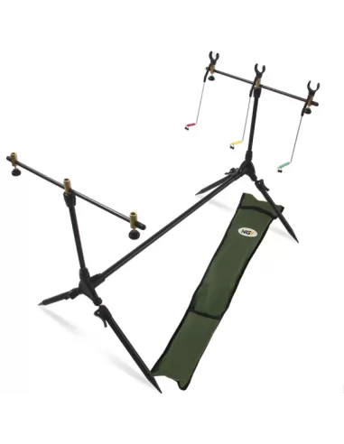 Ngt Rod Pod Carpfishing Completo con Custodia e Segnalatori -Pescaloccasione