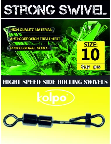 Fishing swivels Kolpo Hight Speed Side Rolling Swivels 6 PCs