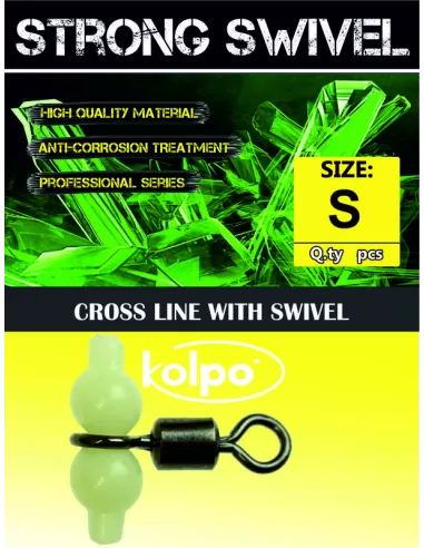 Cross in Line With fishing Swivel Rolling Kolpo 6 PCs