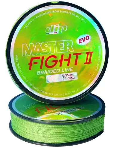 Dip fishing Braid Braided Master Fight II 100 mt Fluo Green