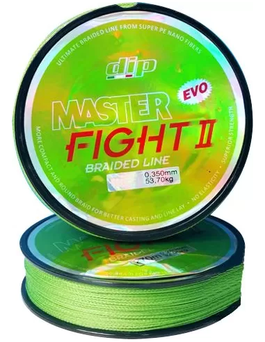 Dip Trecciato per la Pesca Braided Master Fight II 100 mt Fluo Green