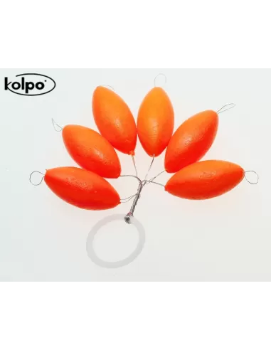 Flotter Zatterini da Pesca Galleggianti Super Fluo Orange