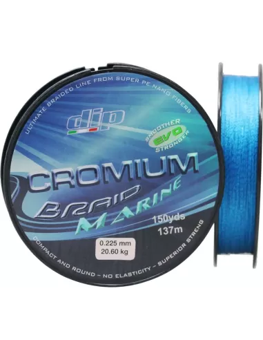 Thread Braid Cromium fishing Dip 137 Meters Marine