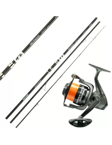 Kit Surcasting Carbon Barrel 200 gr Reel Nanga Sw with Filo Orange Kolpo